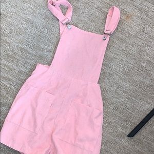 Corduroy Light Pink Overalls
